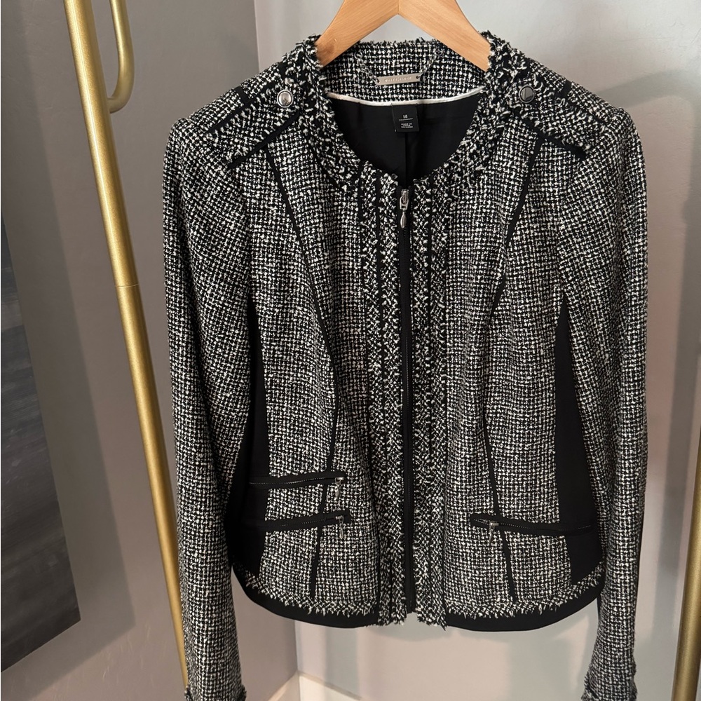 Chic Black and White Women's Jacket